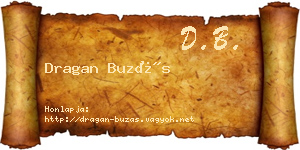 Dragan Buzás névjegykártya